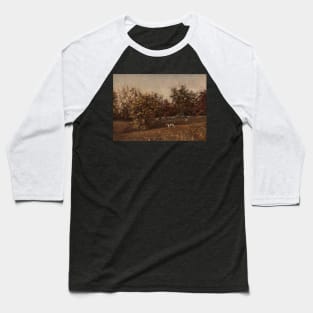 Point Dogs Hunting Oil on Canvas Baseball T-Shirt